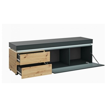 TV komoda LUCI dub artisan/sivá, šírka 181 cm 2