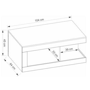 Konferenčný stolík LUCI dub artisan/biela/tmavosivá 5