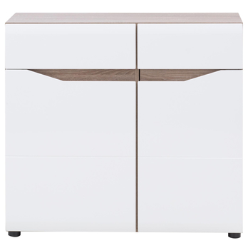 Komoda LUCY LI 2 dub sonoma truffel/biela vysoký lesk 3