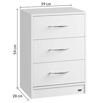 Nočný stolík LUISE 2 biela, 2 ks 5