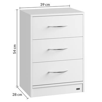 Nočný stolík LUISE 4 biela, 2 ks 4
