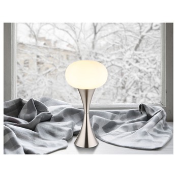 Stolná lampa LULA strieborná/biela 1