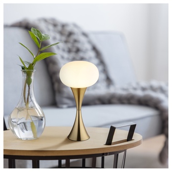 Stolná lampa LULA mosadz/biela 1