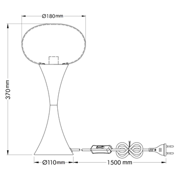 Stolná lampa LULA mosadz/biela 2