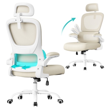 Kancelárska stolička LUMBAR krémová 1