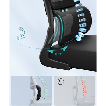 Kancelárska stolička LUMBAR čierna 5