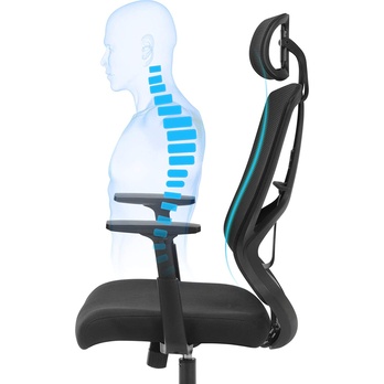 Kancelárska stolička LUMBAR čierna 4