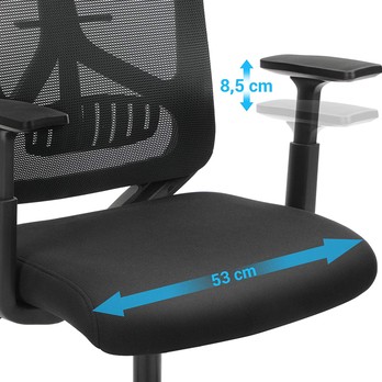 Kancelárska stolička LUMBAR čierna 5