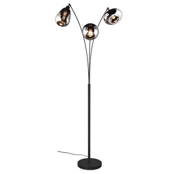 Stojacia lampa LUMINA čierny kov/sklo 4