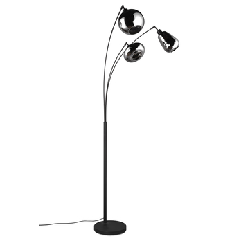 Stojacia lampa LUMINA čierny kov/sklo 6