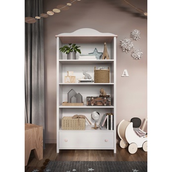 Regál LUNA 02 biela/ružová 3