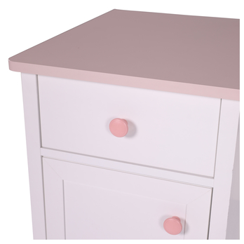 Písací stôl LUNA 03 biela/ružová 5