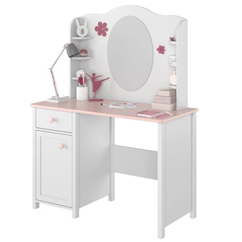 Nadstavec so zrkadlom LUNA 06 biela 2