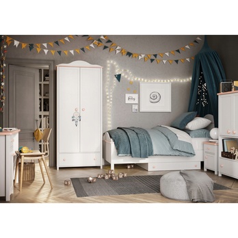 Úložný priestor pod posteľ LUNA 09 biela/ružová 1