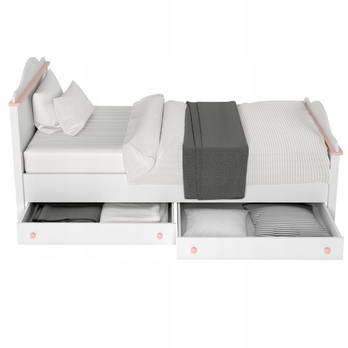 Úložný priestor pod posteľ LUNA 09 biela/ružová 2