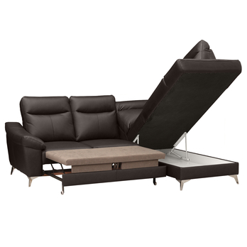 Sedacia súprava LUNA pravá, tmavohnedá 7