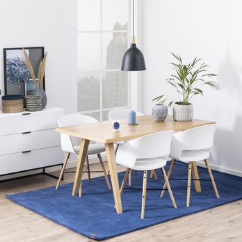 Jedálenská stolička LUNA buk/biela 1