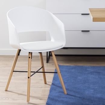 Jedálenská stolička LUNA buk/biela 9