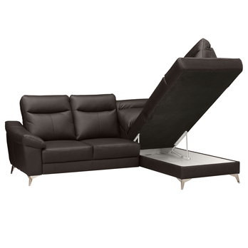 Sedacia súprava LUNA pravá, tmavohnedá 2