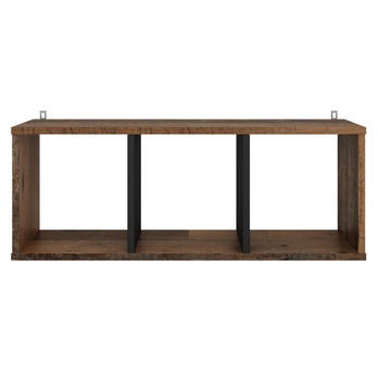 Nástenná polica LUNA čierna/old style 3