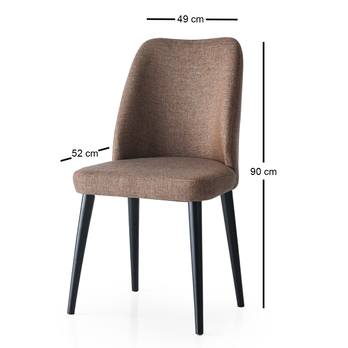 Jedálenská stolička LUNA hnedá, sada 2 ks 2