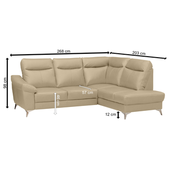 Sedacia súprava LUNA pravá, béžová 8