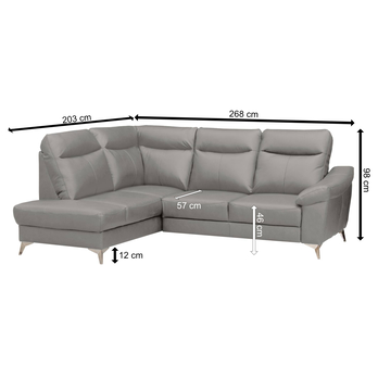 Sedacia súprava LUNA ľavá, sivá 8