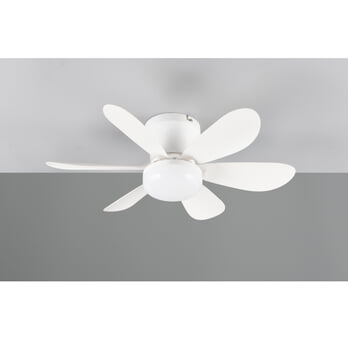 Ventilátor s LED svietidlom LUND biela 1