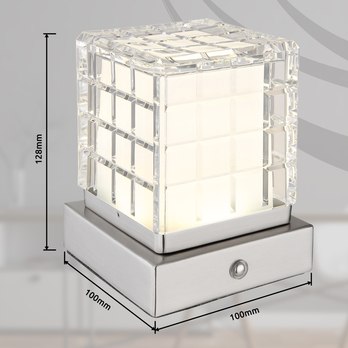 Stolná lampa LUNKI I strieborná 11