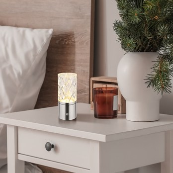 Stolná lampa LUNKI II strieborná 1