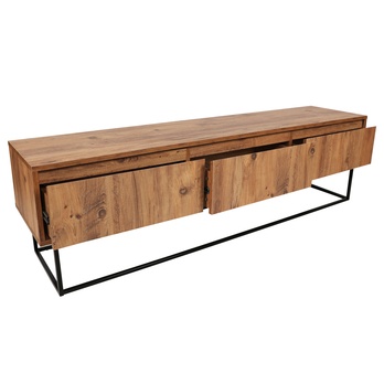 TV komoda LUPIN orech/čierna 2