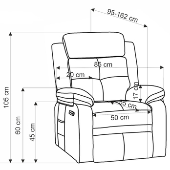 Kreslo LURAS sivá 12