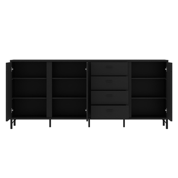 Komoda LUSAKA čierny grafit, šírka 200 cm 2