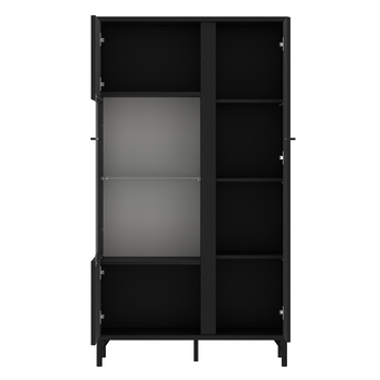 Vitrína LUSAKA čierny grafit, šírka 87 cm 2