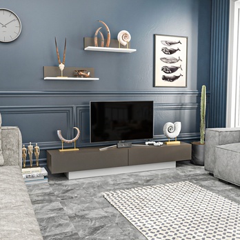 TV zostava LUSI hnedá/biela 3