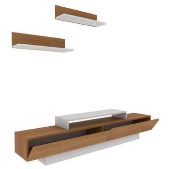 TV zostava LUSI teak/biela 2