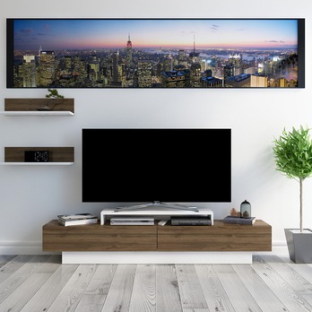 TV zostava LUSI orech/biela 1