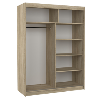 Šatníková skriňa LUSINE dub sonoma 2