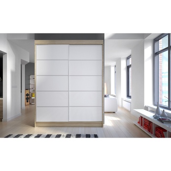 Šatníková skriňa LUSINE dub sonoma/biela 1