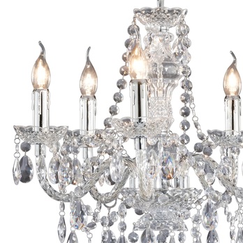 Závesné svietidlo LÜSTER 5 chróm/priehľadná 1