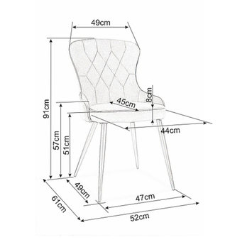 Jedálenská stolička LUTES čierna 3