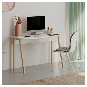 Písací stôl LUTON biela/mocca 1