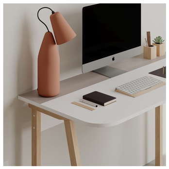 Písací stôl LUTON biela/mocca 2