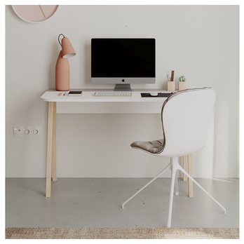 Písací stôl LUTON biela/mocca 3