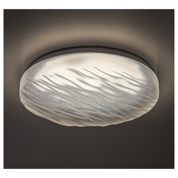 Stropné svietidlo LUVIA biela/priehľadná, priemer 38 cm 2