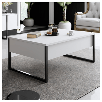Konferenčný stolík LUXE biela/čierna 1