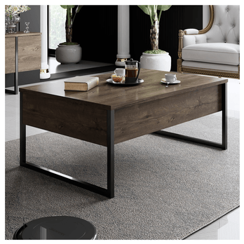 Konferenčný stolík LUXE orech/čierna 1
