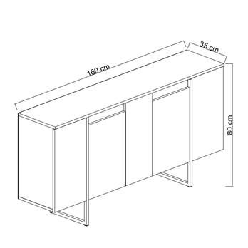 Komoda LUXE biela 3