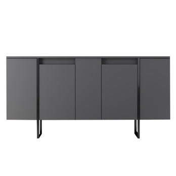 Komoda LUXE antracitová/čierna 2