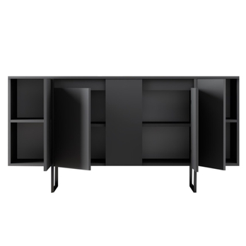 Komoda LUXE antracitová/čierna 3